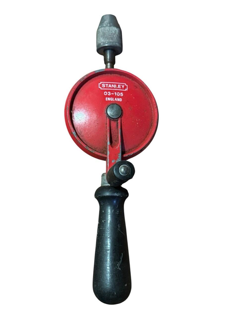 Vintage STANLEY Egg Beater Hand Crank Drill # 03-105 * Made in England